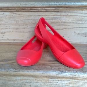 Crocs red flats